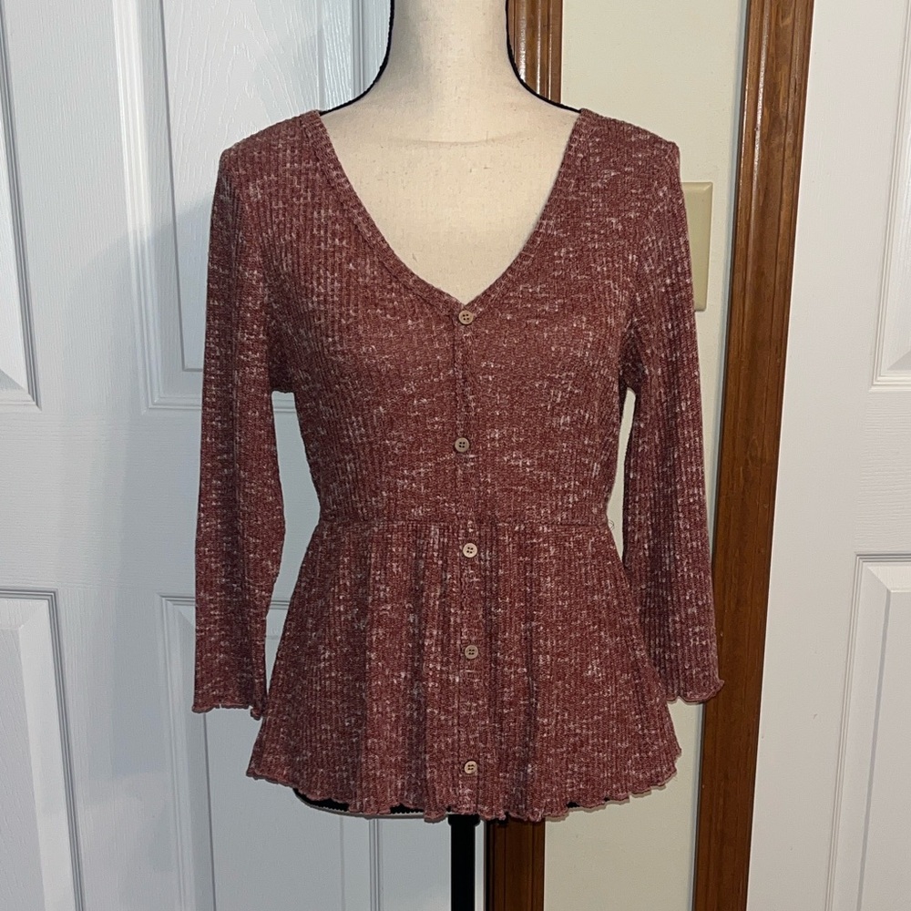 No Boundaries Ribbed Blouse